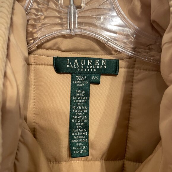 Lauren Ralph Lauren Tan Quilted Jacket – Women’s Size S/P- Brand New Condition - Picture 2 of 7